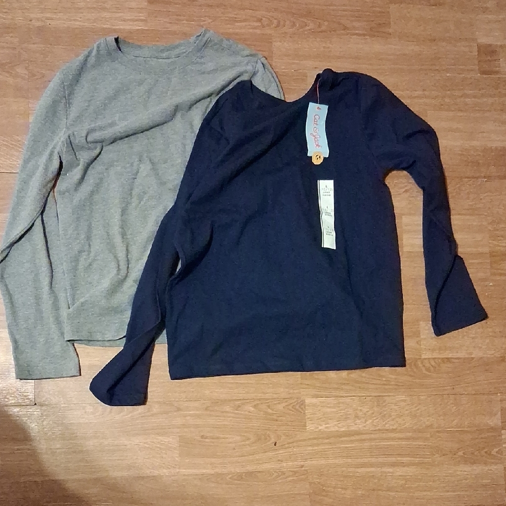 Kids Long Sleeve Shirts - Gray and Blue